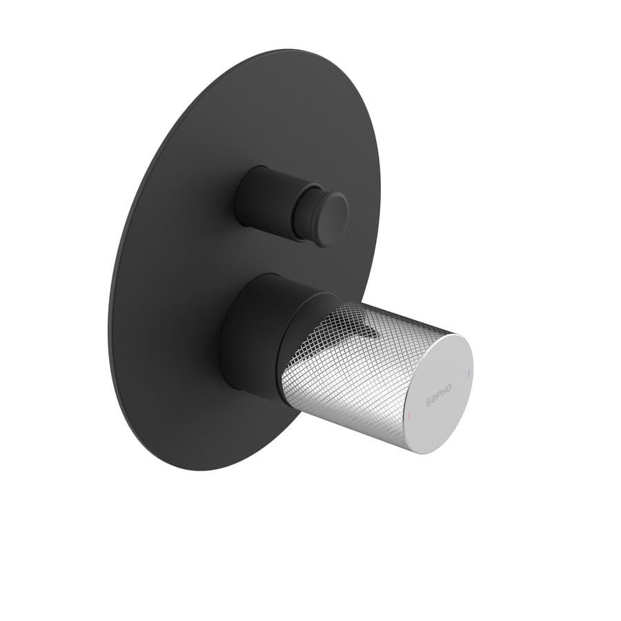 Bateria prysznicowa podtynkowa ULTRATAP 2 wyjścia czarny mat/chrom