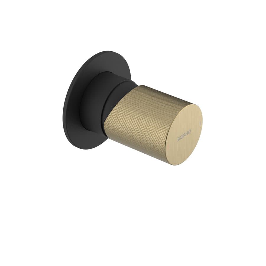 ULTRATAP bateria prysznicowa podtynkowa 1 wyjście czarny mat/złoto mat