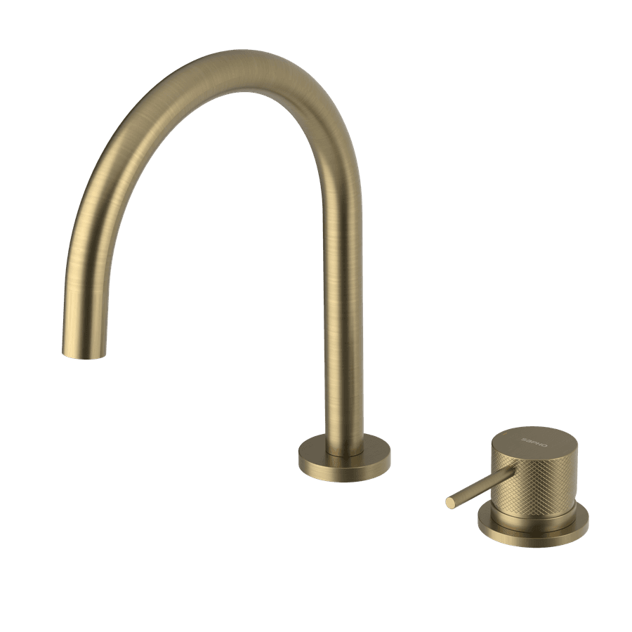 Bateria umywalkowa ULTRASAN dwuelementowa bez odpływu, złoto mat