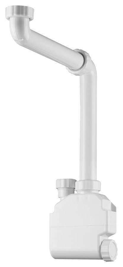 SQUID syfon umywalkowy, oszczędzający miejsce, 5/4", korek 32mm, biały