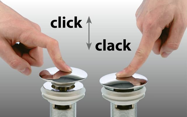 Odpływ umywalkowy 5/4”, Click-Clack, duży korek, 32-52mm, ABS/chrom