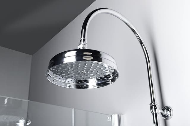 VANITY zestaw prysznicowy z głowicą i główką, chromowany, retro