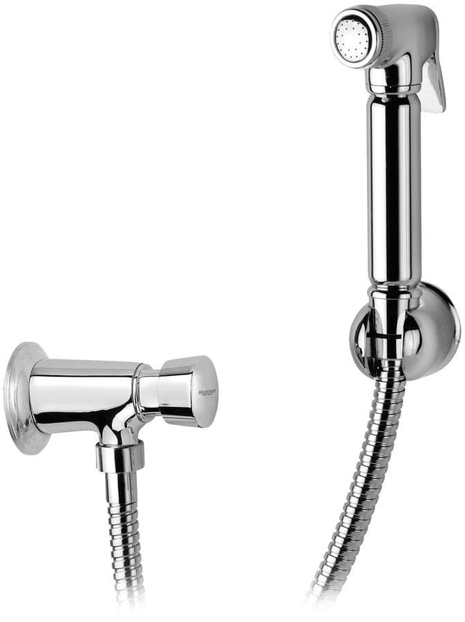 TEMPOR samozamykający zawór ścienny z prysznicem bidetowym, chrom