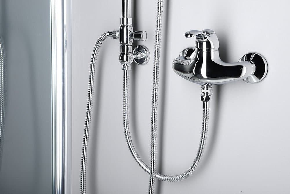 VANITY zestaw prysznicowy z głowicą i główką, chromowany, retro