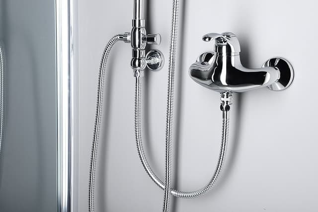 VANITY zestaw prysznicowy z głowicą i główką, chromowany, retro