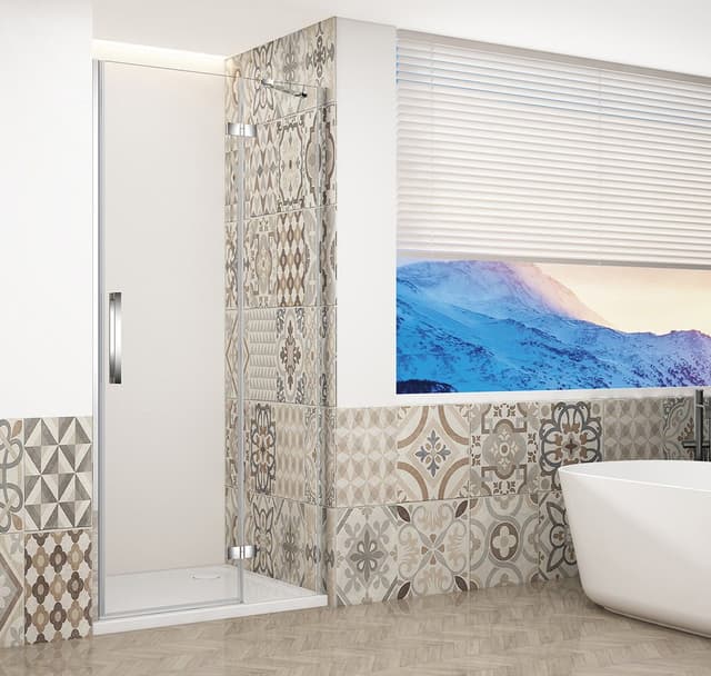 TRINITY CHROME drzwi prysznicowe do wnęki 1200 mm, szkło czyste, prawe