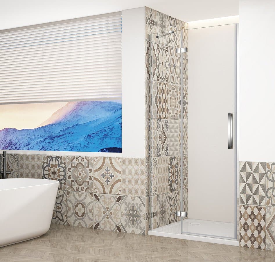 TRINITY CHROME drzwi prysznicowe do wnęki 800 mm, szkło czyste, lewe