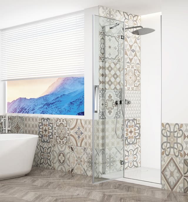 TRINITY CHROME drzwi prysznicowe do wnęki 800 mm, szkło czyste, lewe