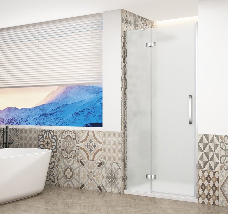 TRINITY CHROME drzwi prysznicowe do wnęki 800 mm, szkło matowe, lewe