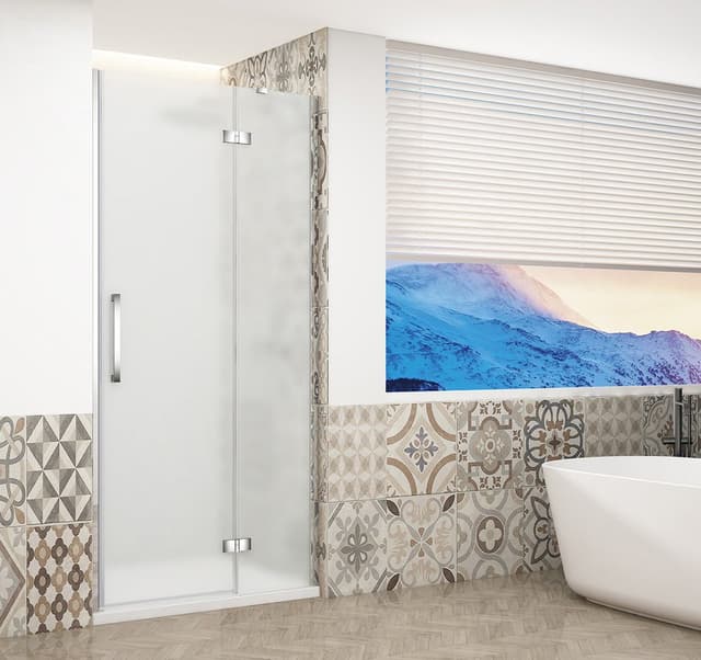 TRINITY CHROME drzwi prysznicowe do wnęki 800 mm, szkło matowe, prawe