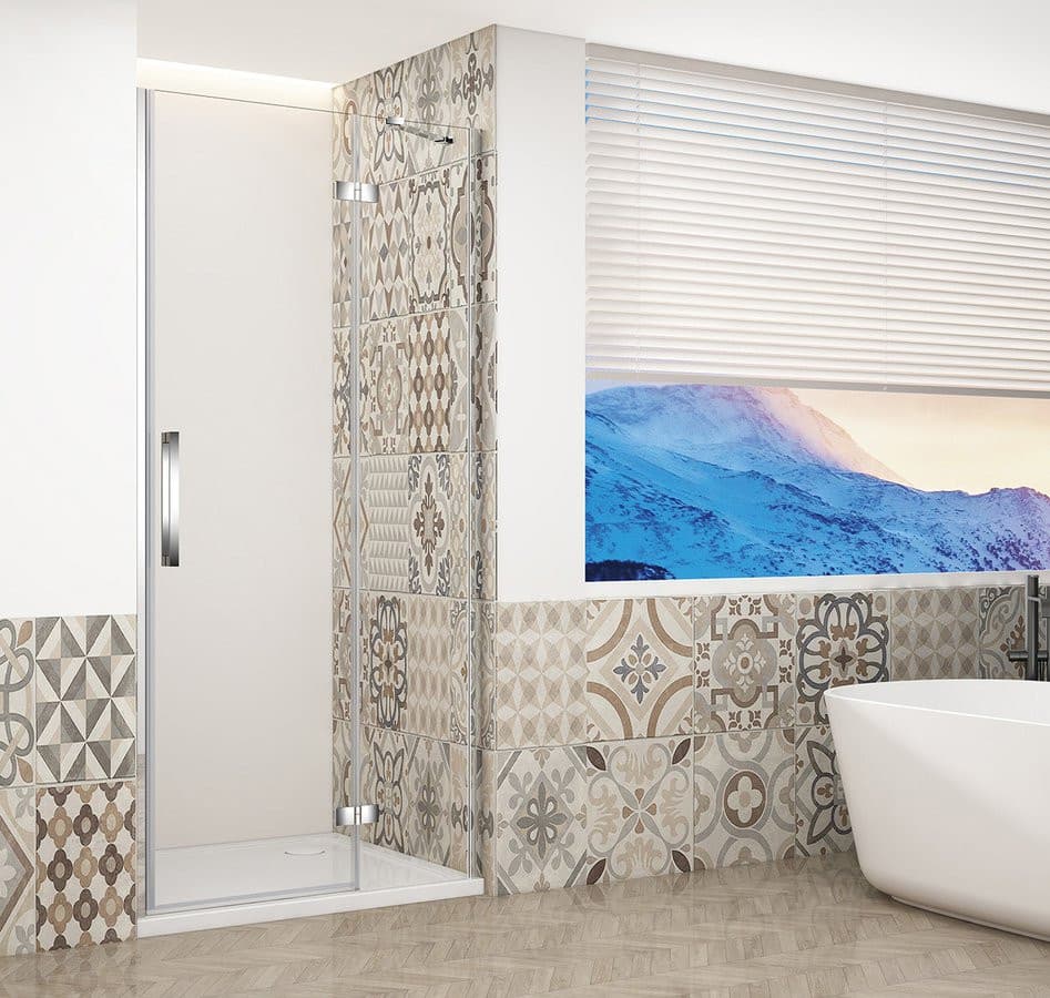 TRINITY CHROME drzwi prysznicowe do wnęki 900 mm, szkło czyste, prawe