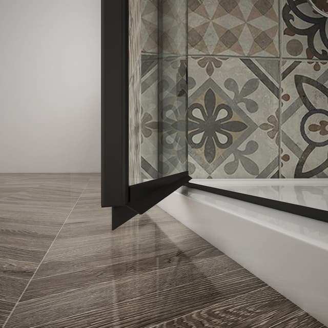 TRINITY BLACK kabina prysznicowa 1100x800mm, wejście z rogu, szkło matowe