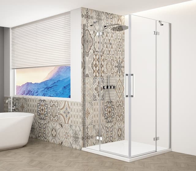 TRINITY CHROME kabina prysznicowa 1200x800mm, wejście z rogu, szkło czyste