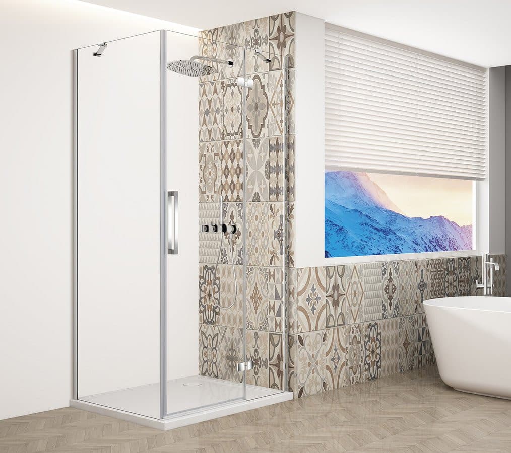 TRINITY CHROME kabina prysznicowa 800x800mm, szkło czyste, prawe