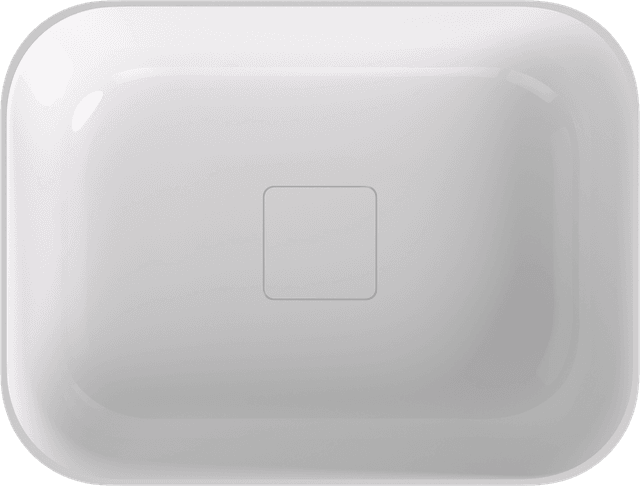 BANERA SQUARE umywalka kompozytowa nablatowa, 50x36cm, biały/antracyt mat