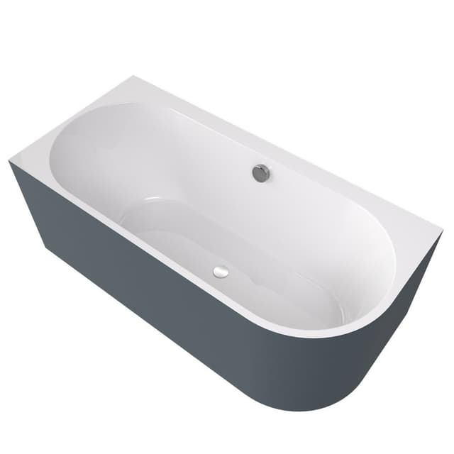 ASTRA L MONOLITH wanna wolnostojąca przyścienna 160x75x60cm, biały/siena