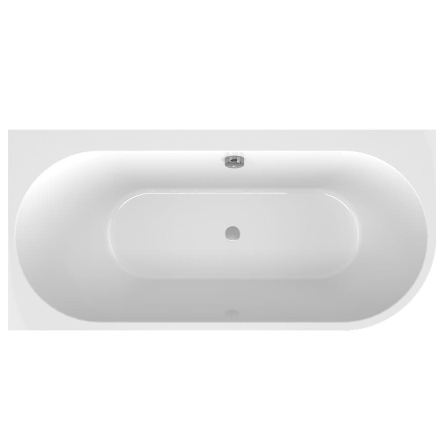 ASTRA L MONOLITH wanna wolnostojąca przyścienna 160x75x60cm, biały/siena