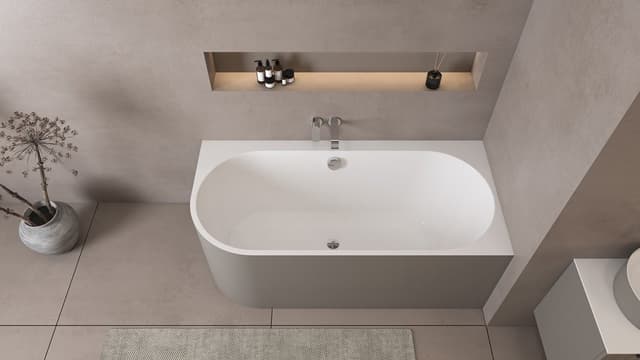 ASTRA R MONOLITH wanna wolnostojąca przyścienna 160x75x60cm, biały/agila