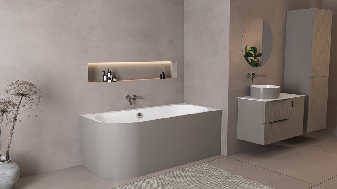 ASTRA R MONOLITH wanna wolnostojąca przyścienna 160x75x60cm, biały/agila