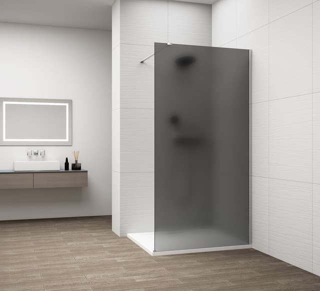 ESCA CHROME jednoczęściowa kabina przysznicowa Walk-In, montaż przy ścianie, szkło mat dymione, 1100 mm