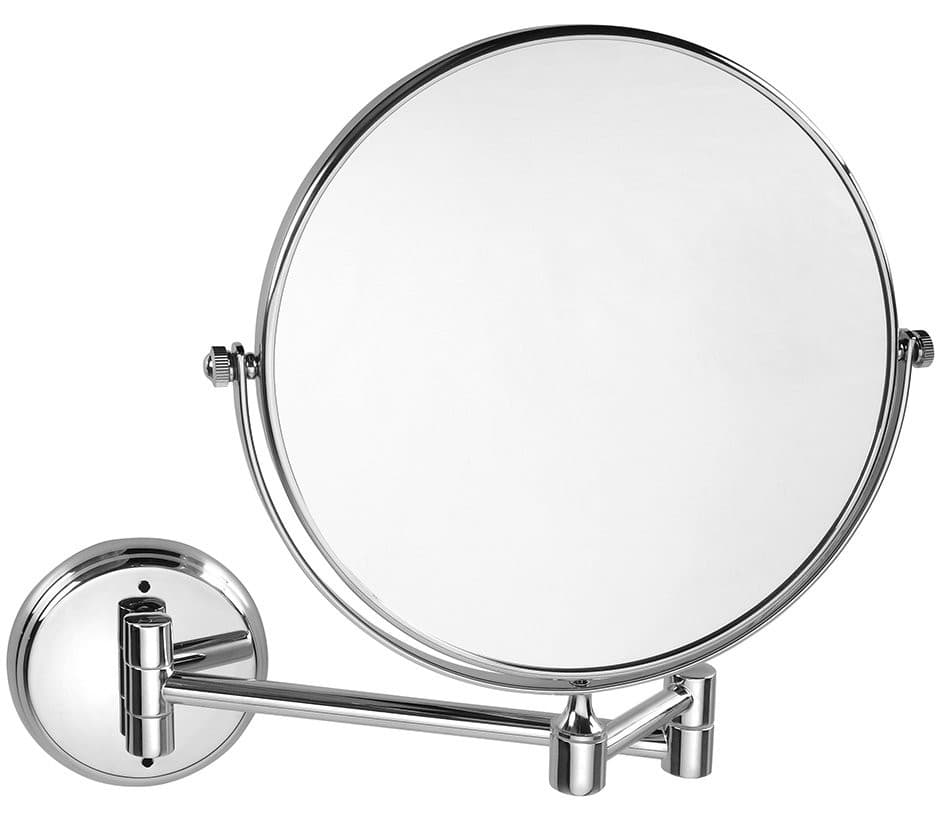 X-ROUND E lusterko kosmetyczne wiszące, średnica 200mm, dwustronne chromowe