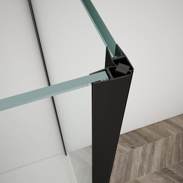 TRINITY BLACK kabina prysznicowa 1100x800mm, szkło matowe bezprofilowa, prawe