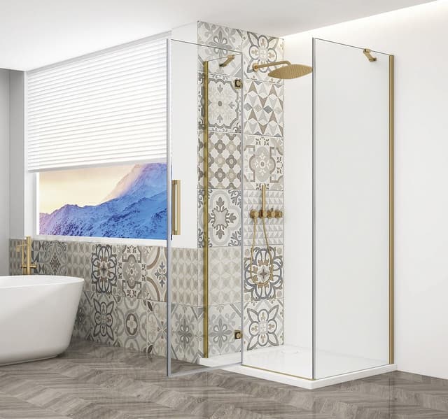 TRINITY GOLD MATT kabina prysznicowa prostokątna 1200x800mm, szkło czyste, lewa