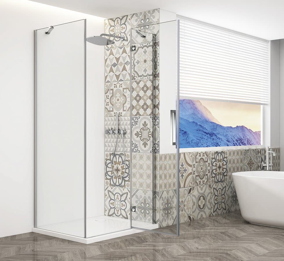 TRINITY CHROME kabina prysznicowa bezprofilowa 1000x900mm, szkło czyste, prawe