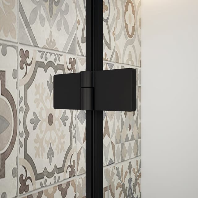 TRINITY BLACK kabina prysznicowa 1100x900 mm z czystym szkłem, lewe otwieranie