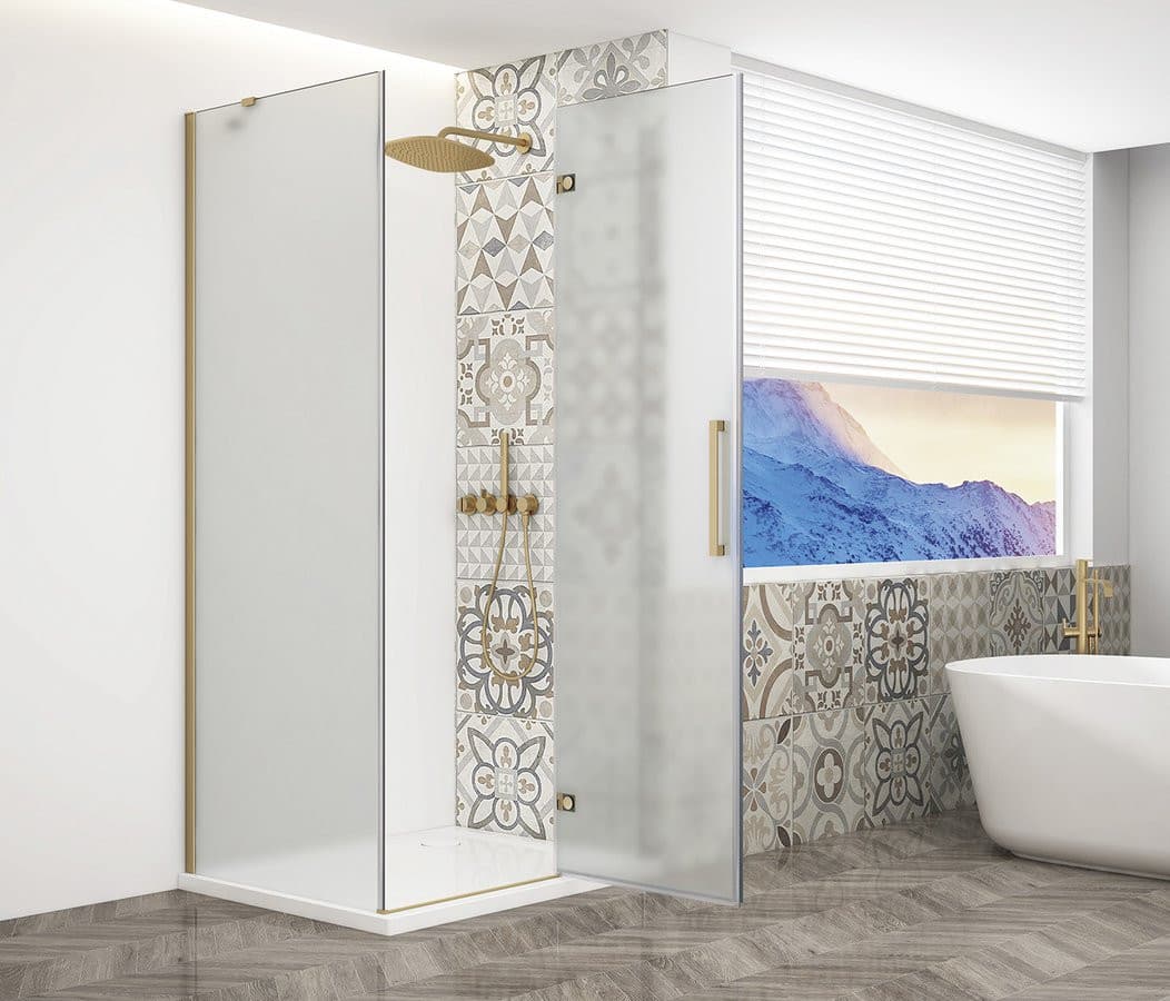 TRINITY GOLD MATT kabina prysznicowa prostokątna 1100x900mm, matowe szkło, prawe