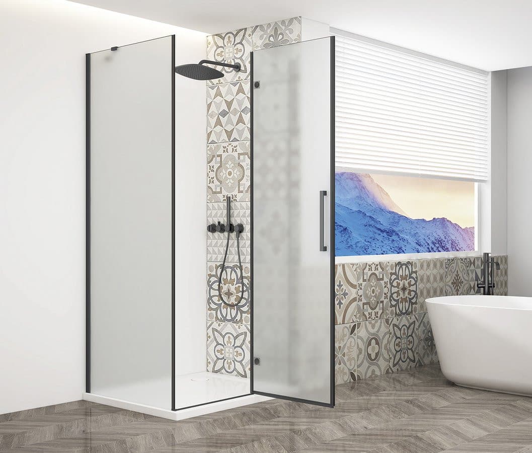 TRINITY BLACK kabina prysznicowa 1200x900 mm, szkło matowe, prawostronna