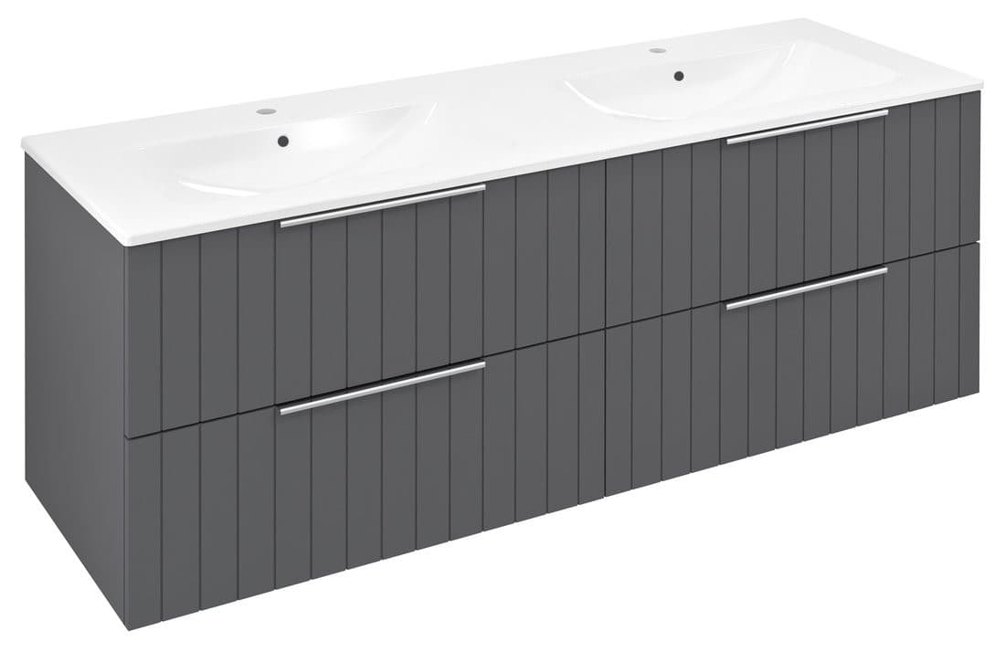 CIRASA szafka umywalkowa podwójna 141x54x46cm, Carina Strip