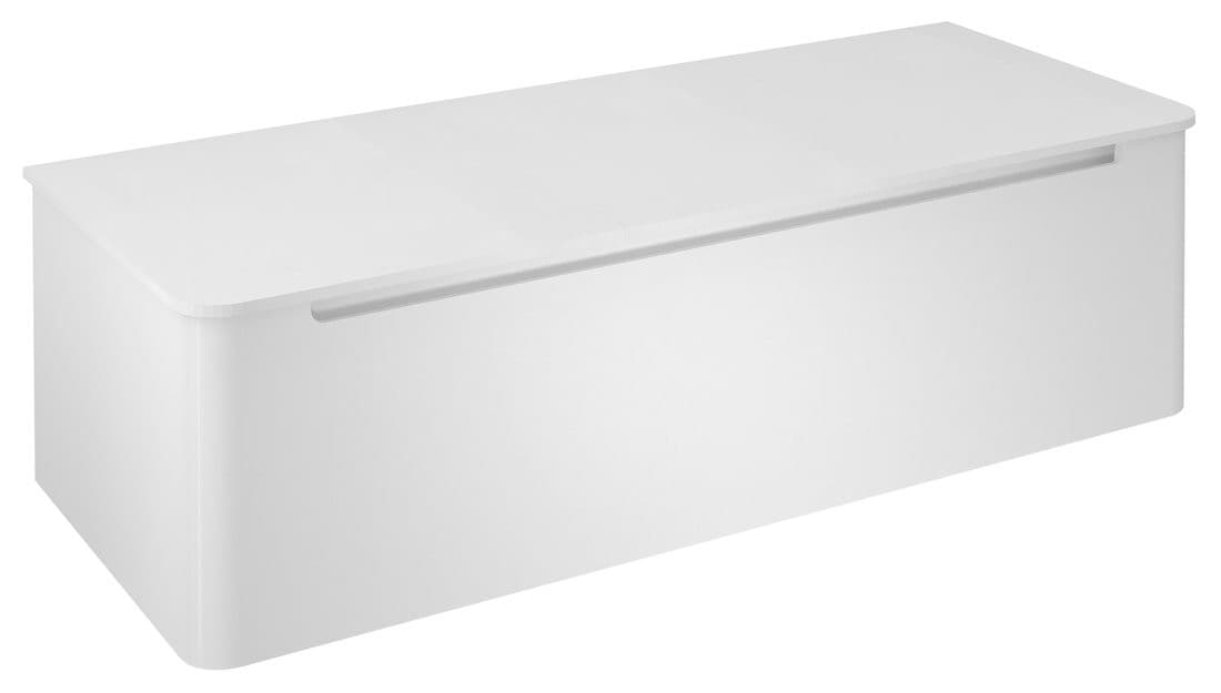 KERALA szafka łazienkowa pod umywalkę 120x35x47,5cm, 1 szuflada, biały połysk