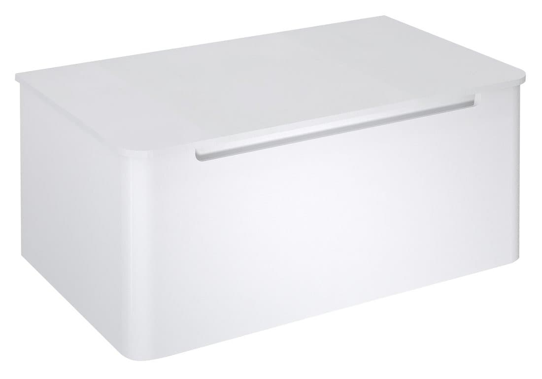 KERALA szafka pod umywalkę 80x35x47,5cm z 1 szufladą, biały połysk