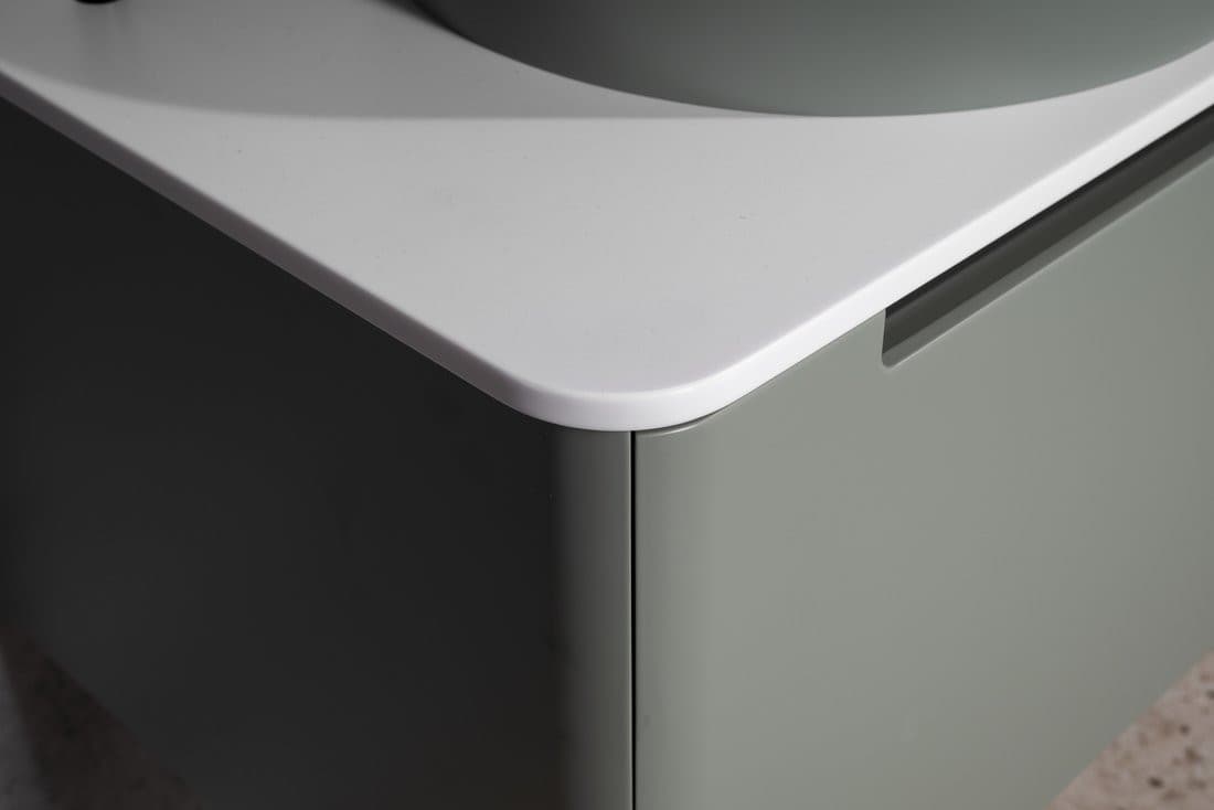 KERALA szafka pod umywalkę 80x35x47,5cm z 1 szufladą, biały połysk