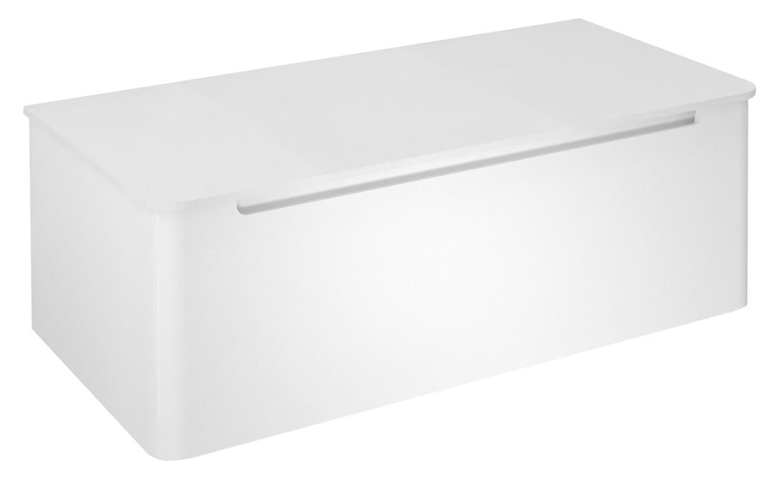 KERALA szafka pod umywalkę 100x35x47,5 cm, 1 szuflada, biały połysk