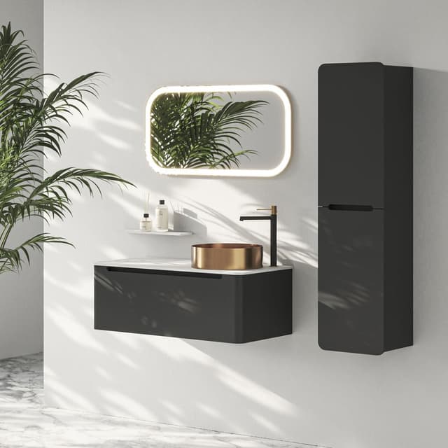 KERALA szafka pod umywalkę 100x35x47,5 cm, antracyt mat, 1 szuflada