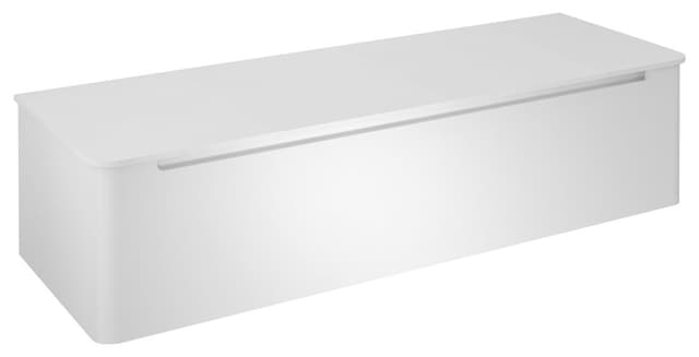 KERALA szafka pod umywalkę 140x35x47,5 cm, biały połysk, 1 szuflada