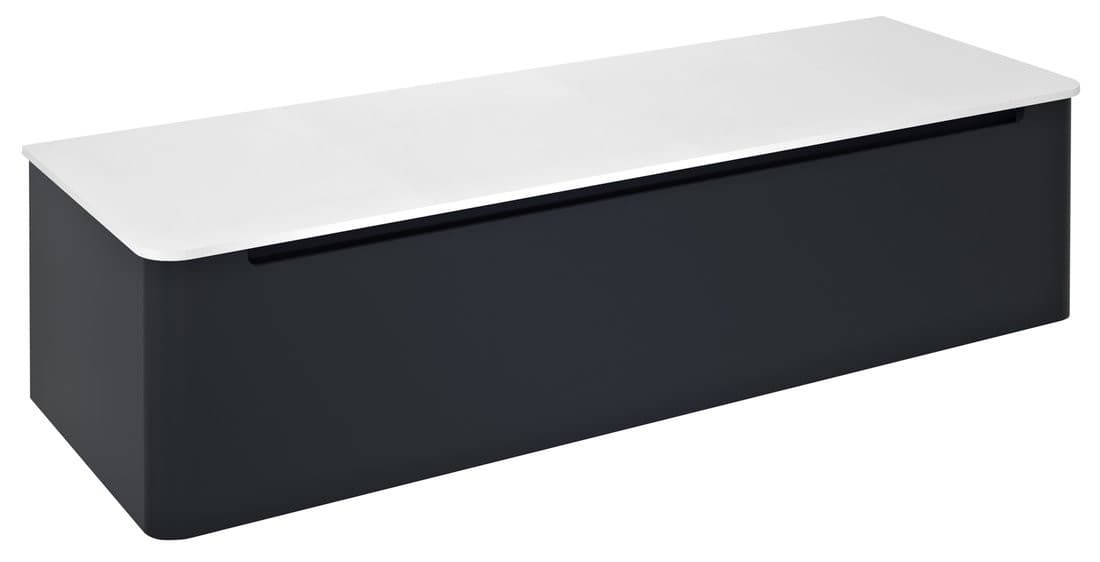 KERALA szafka pod umywalkę 140x35x47,5 cm, antracytowa matowa, 1 szuflada