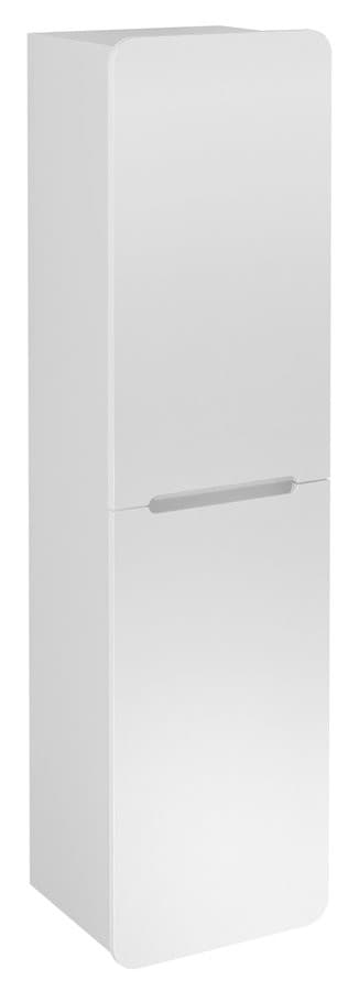 KERALA wysoki słupek łazienkowy, 38x143x32cm, 2 drzwiczki, biały połysk