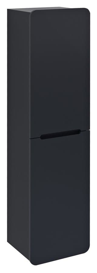 KERALA wysoki słupek łazienkowy, 38x143x32 cm, 2 drzwiczki, antracyt mat