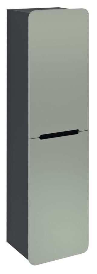 Wysoki słupek KERALA, 38x143x32 cm, 2 drzwiczki, uniwersalny, verde/antracyt mat