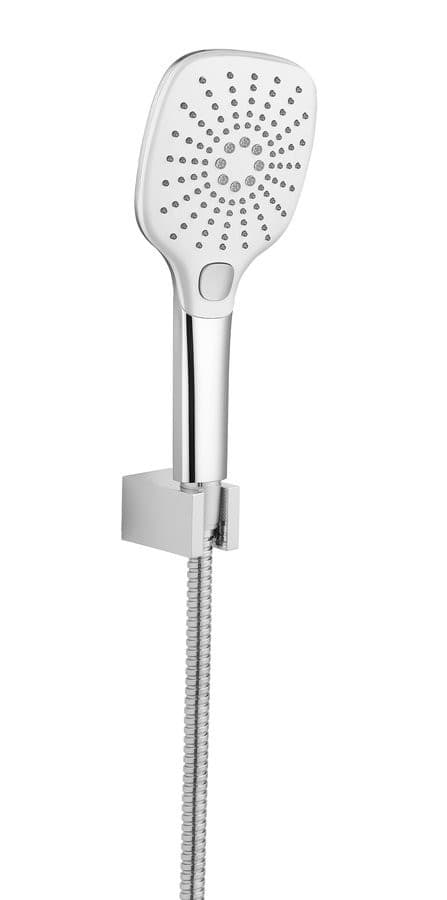 Sprchová souprava, 3 tryby, silikonowe dysze, uchwyt, wąż 1500mm, chrom