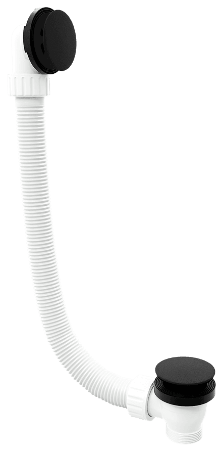 Zestaw odpływowy, klik-klak, długość 1200mm, korek 72mm, czarny mat