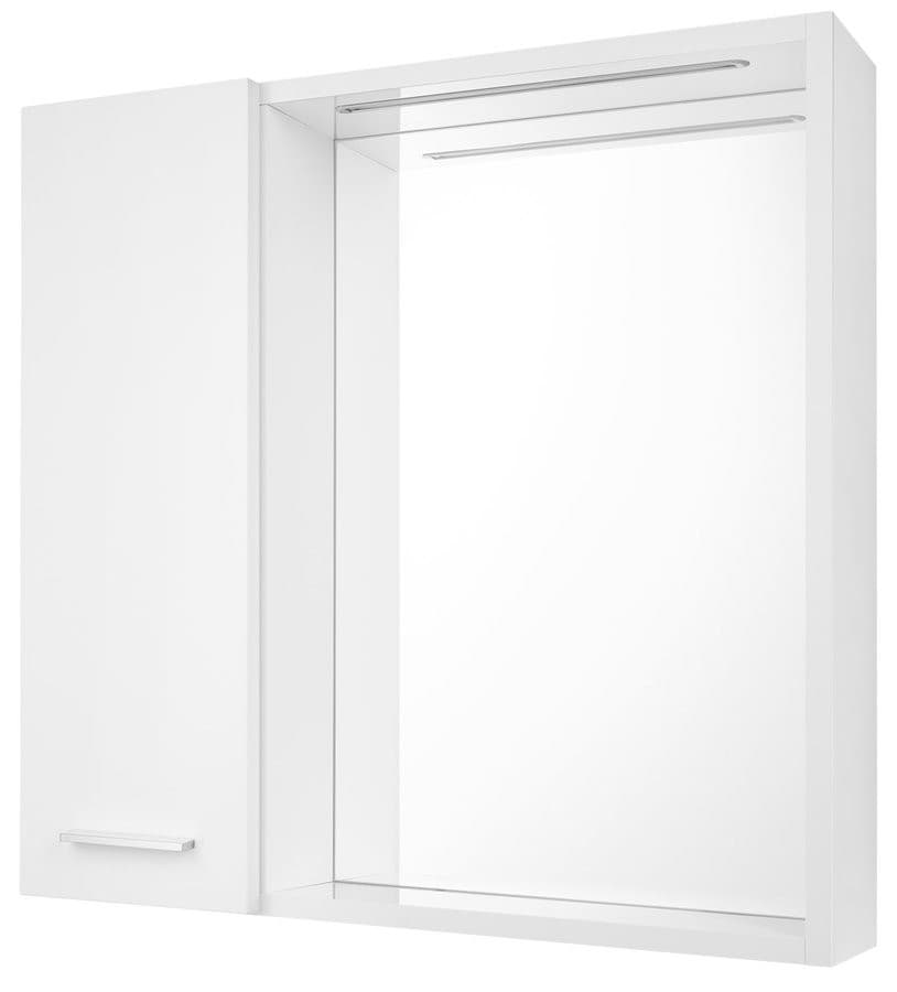ZOJA/KERAMIA FRESH STRIP szafka z lustrem i oświetleniem LED, 60x60x14cm, lewa, biały