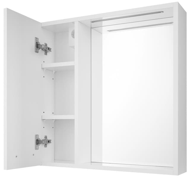 ZOJA/KERAMIA FRESH STRIP szafka z lustrem i oświetleniem LED, 60x60x14cm, lewa, biały