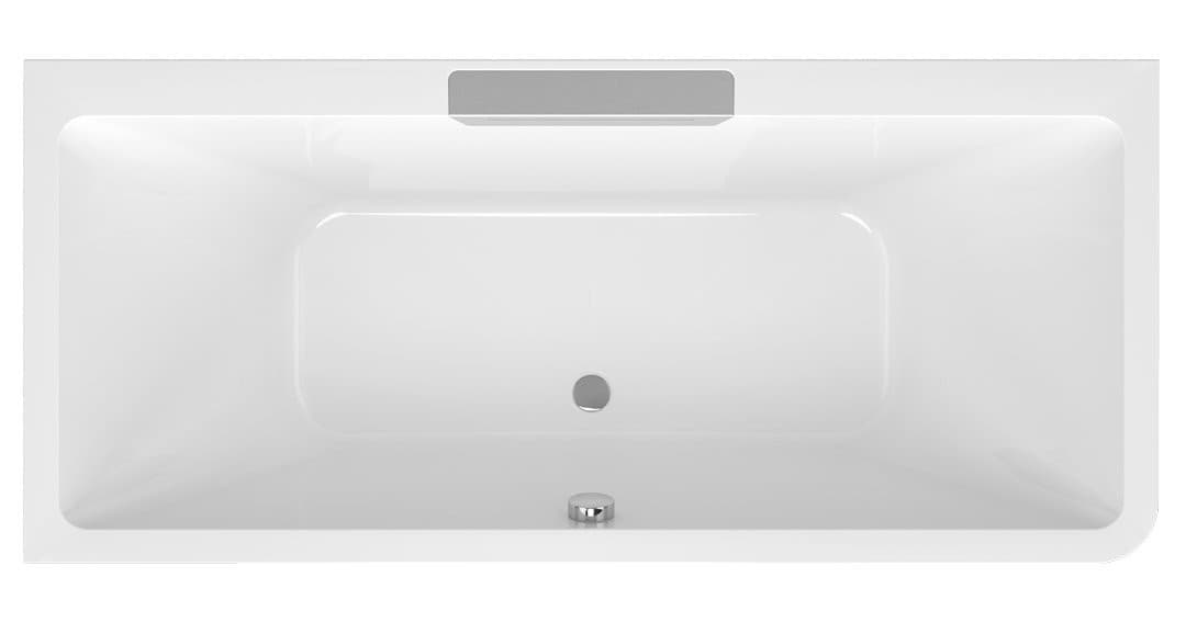 CASCATA L MONOLITH wanna prostokątna 180x80x60cm, kaskada ze stali nierdzewnej