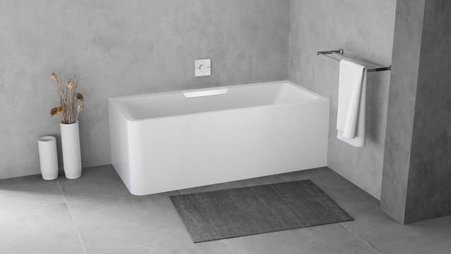 CASCATA R MONOLITH wanna prostokątna 180x80x60cm, kaskada biała