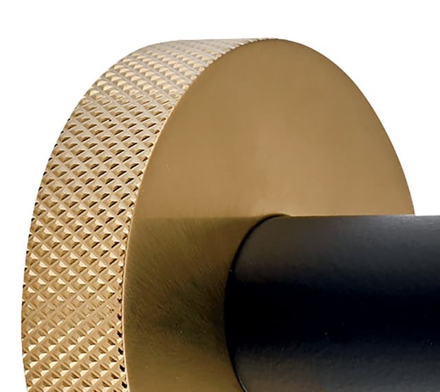 LARISSA wieszak na ręczniki potrójny obrotowy 350mm, czarny/złoty mat