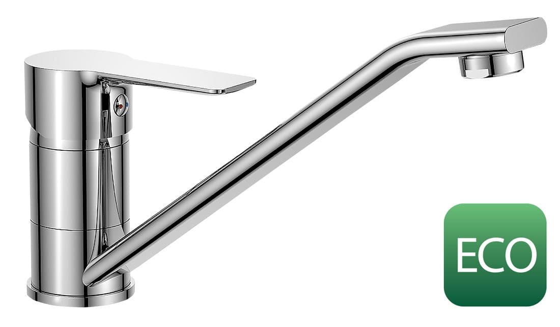 BARON ECO 3,8 l/min, bateria kuchenna, 186mm, obrotową wylewką, chrom